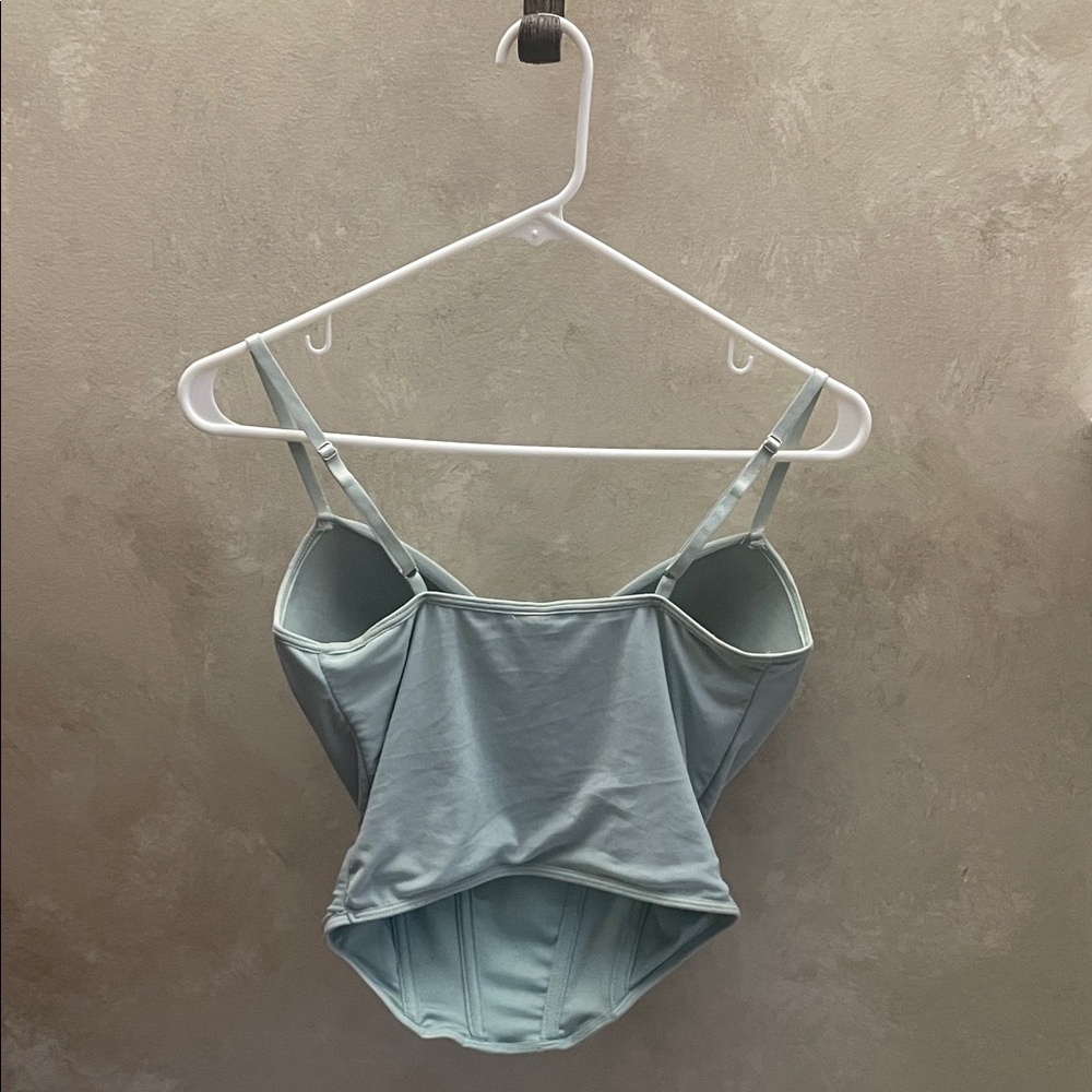 Windsor Light Mint Corset Top with Adjustable Straps Size Large - Picture 3 of 3